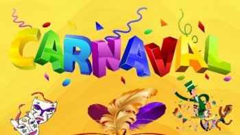 Imagem de António Horta da União Portuguesa de Hagen, vem falar da festa de Carnaval