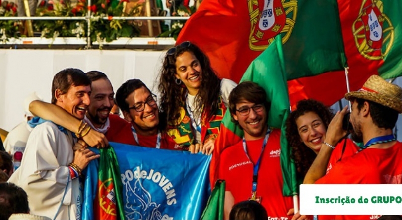 Imagem de 30 jovens luso-descendentes na Jornada Mundial da Juventude