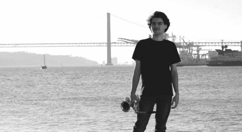 Imagem de Manuel Teles, saxofonista em Milão