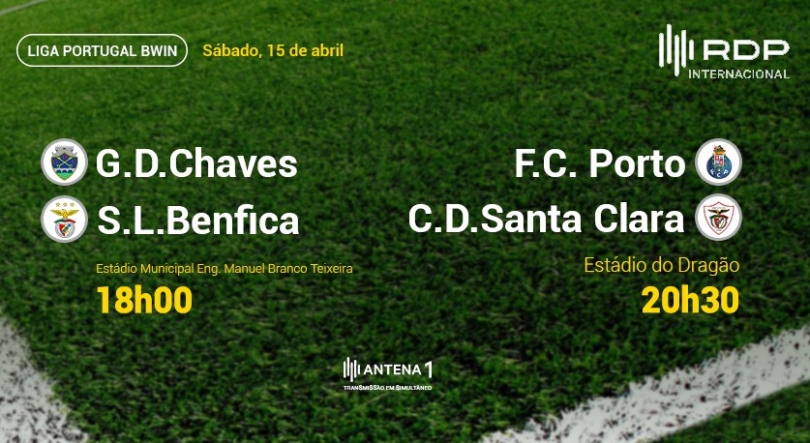 Imagem de Liga Portugal, Chaves x Benfica, 18h00 e Porto x Santa Clara, 20h30