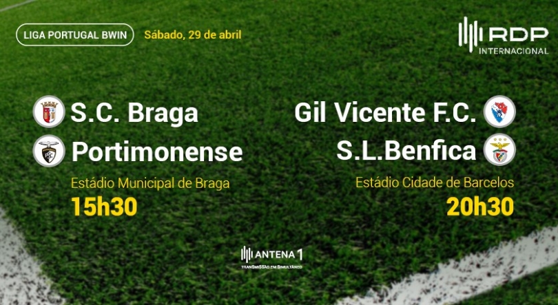 Imagem de Liga Portugal: Braga x Portimonense e Gil Vicente X Benfica