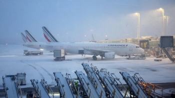 Imagem de Tempestade Goretti: nevões na Europa perturbam transportes